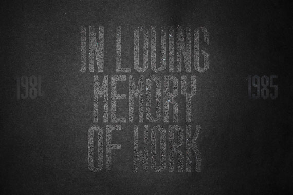 In Loving Memory of Work coal dust poster